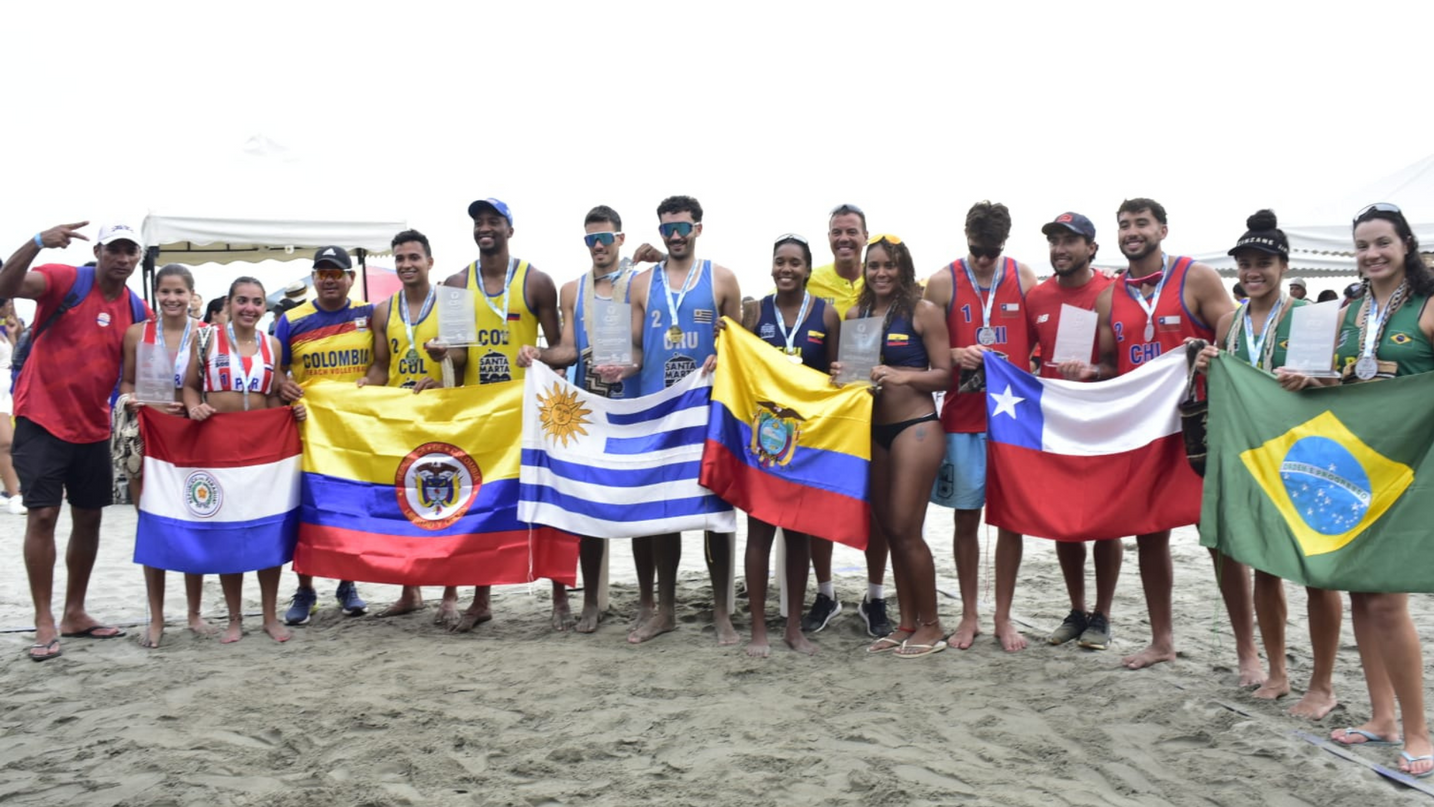 Ecuador y Uruguay brillaron en el vóley playa de Santa Marta