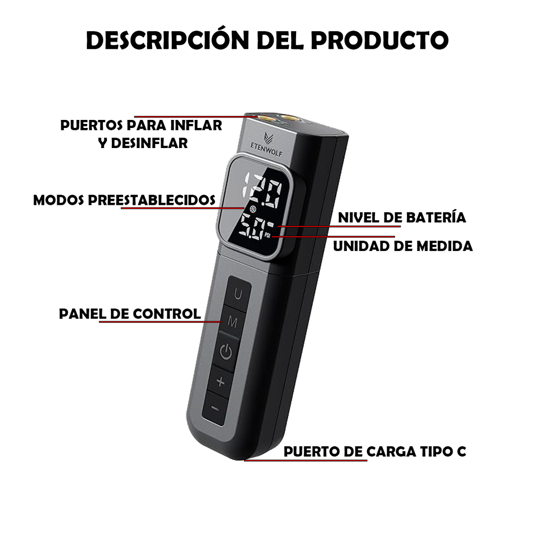 Inflador eléctrico ETENWOLF P200